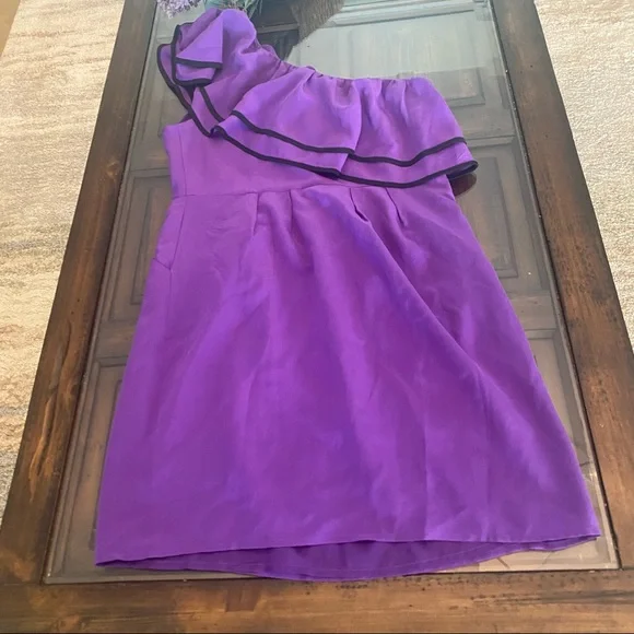 Yumi Kim Silk “Lanie” Silk One Shoulder Ruffled Dress Size S - Picture 11 of 16